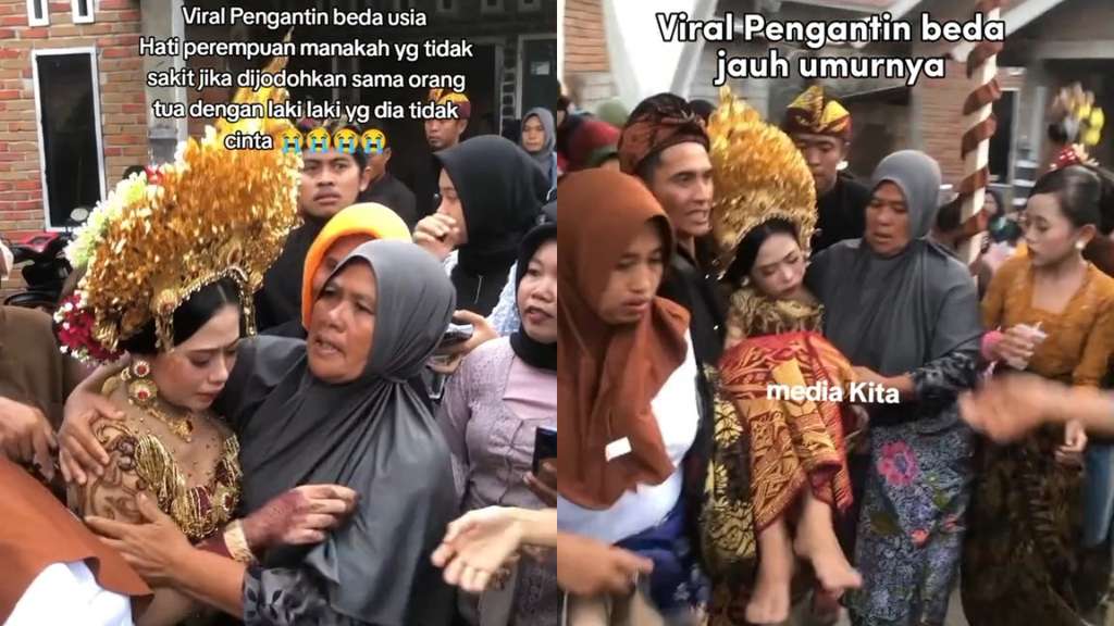 Pengantin Wanita Pingsan Dijodohkan dengan Pria yang Beda Usia Jauh