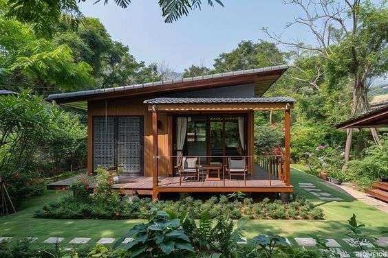 Model Rumah Kayu Sederhana di Kampung