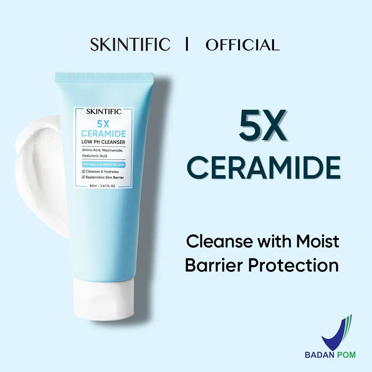 Facial Wash Untuk Kulit Kering Yang Nggak Bikin Ketarik - Skintific 5X Ceramide Low pH Cleanser