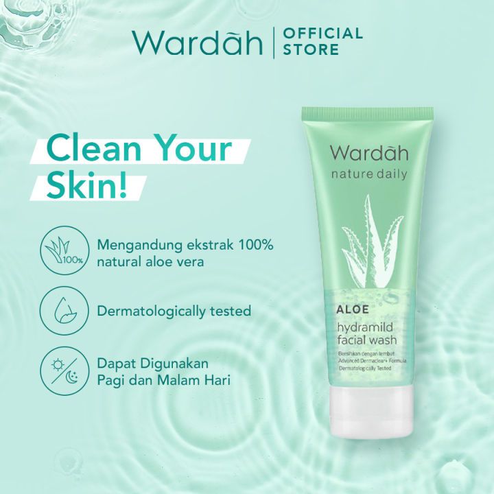 Facial Wash Untuk Kulit Kering Yang Nggak Bikin Ketarik - Wardah Aloe Hydra Mild Facial Wash