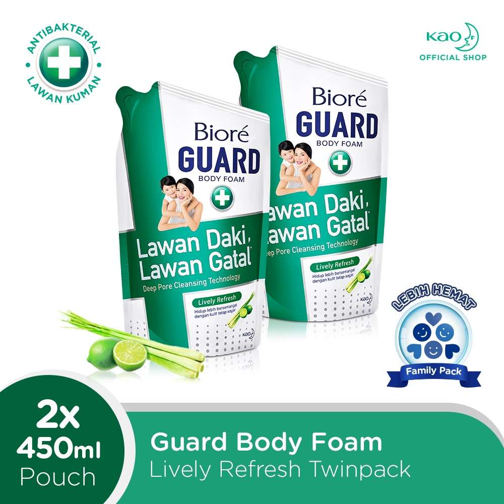 Sabun Mandi Dengan Wangi Tahan Lama - Biore GUARD Body Foam Lively Refresh