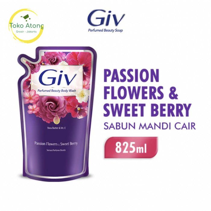 Sabun Mandi Dengan Wangi Tahan Lama - GIV Beauty Liquid Bodywash Passion Flowers & Sweet Berry