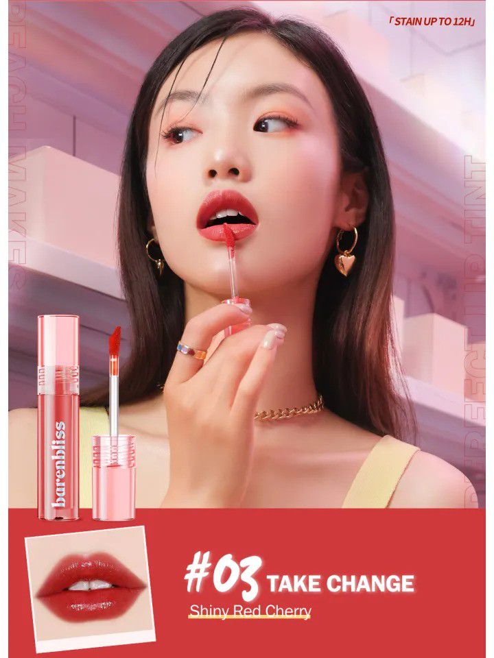 Lip Produk Untuk Tampilan Cherry Red Aesthetic - Barenbliss Peach Make Perfect Shade Take Change