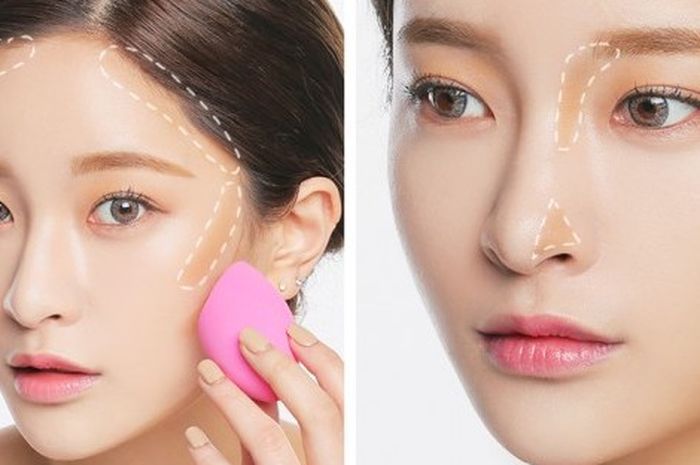 Tutorial Glass Skin Makeup - Kontur dan Pewarna Mata