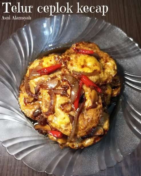 Resep Telur Ceplok Kecap Bawang Bombay