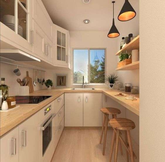 Desain Dapur Kecil Bentuk U