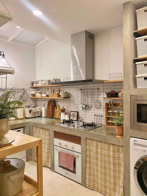 Desain Dapur Kecil Bentuk L