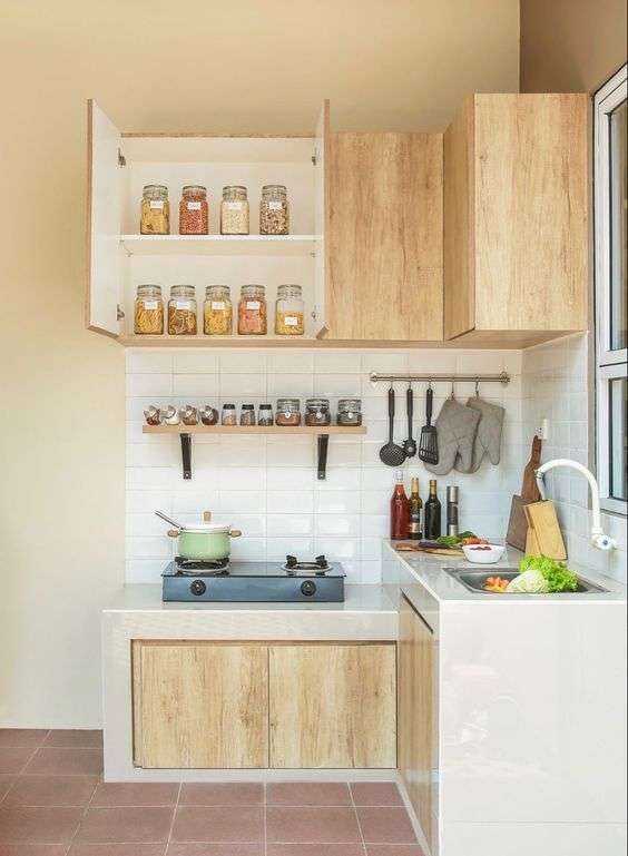 Desain Dapur Kecil Bentuk L