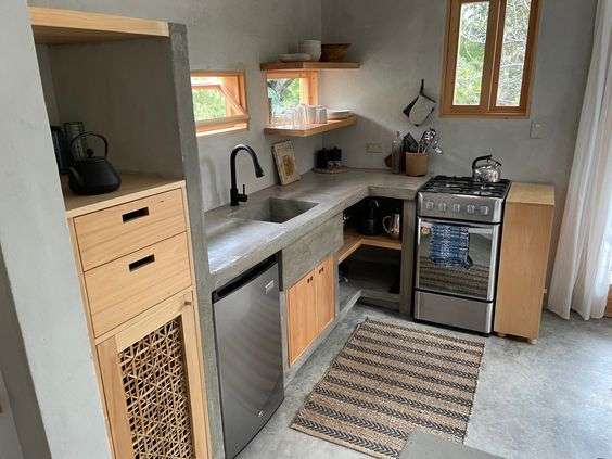 Desain Dapur Kecil Bentuk L