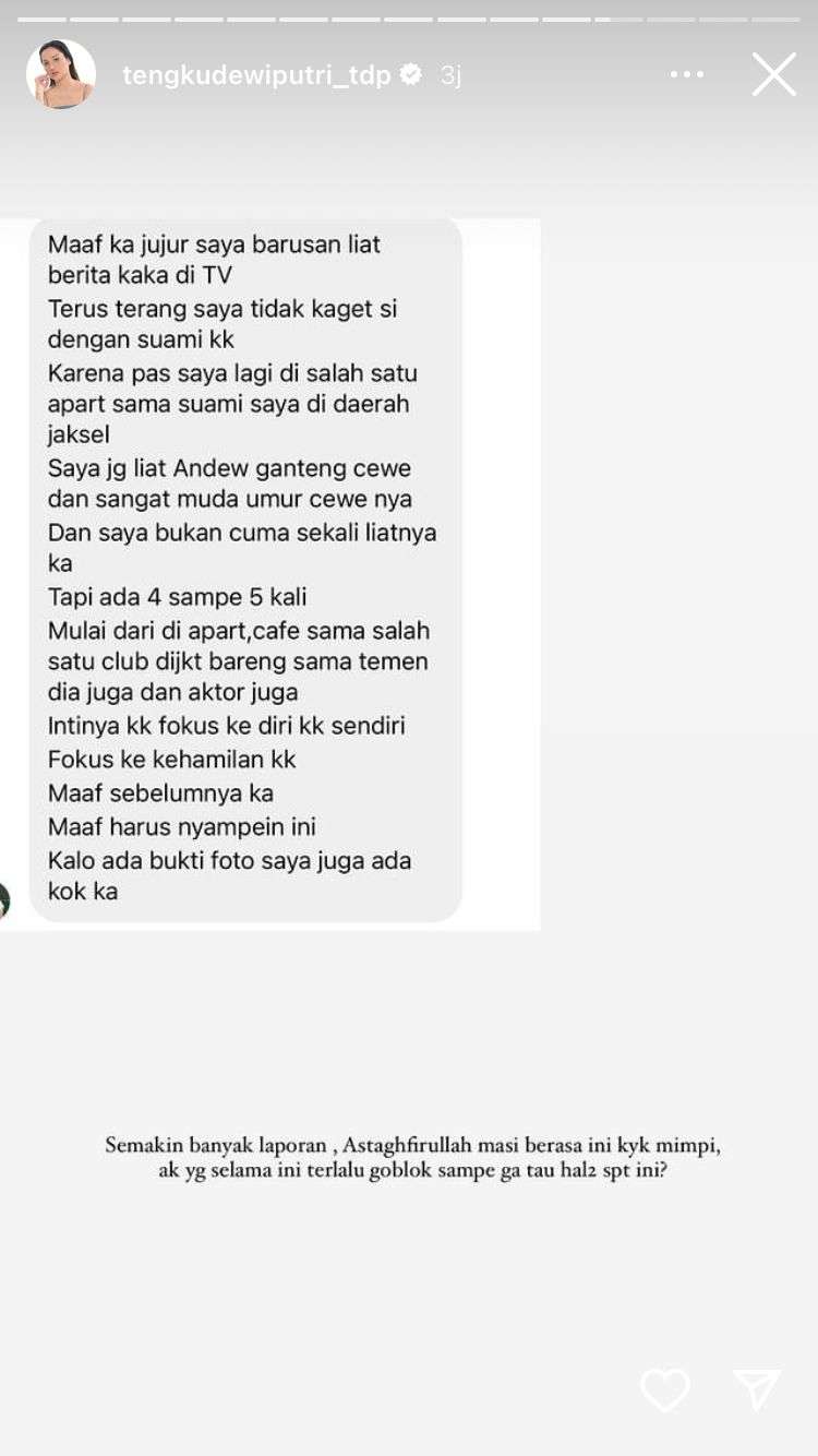 Andrew Andika Diduga Selingkuh dengan Beberapa Wanita