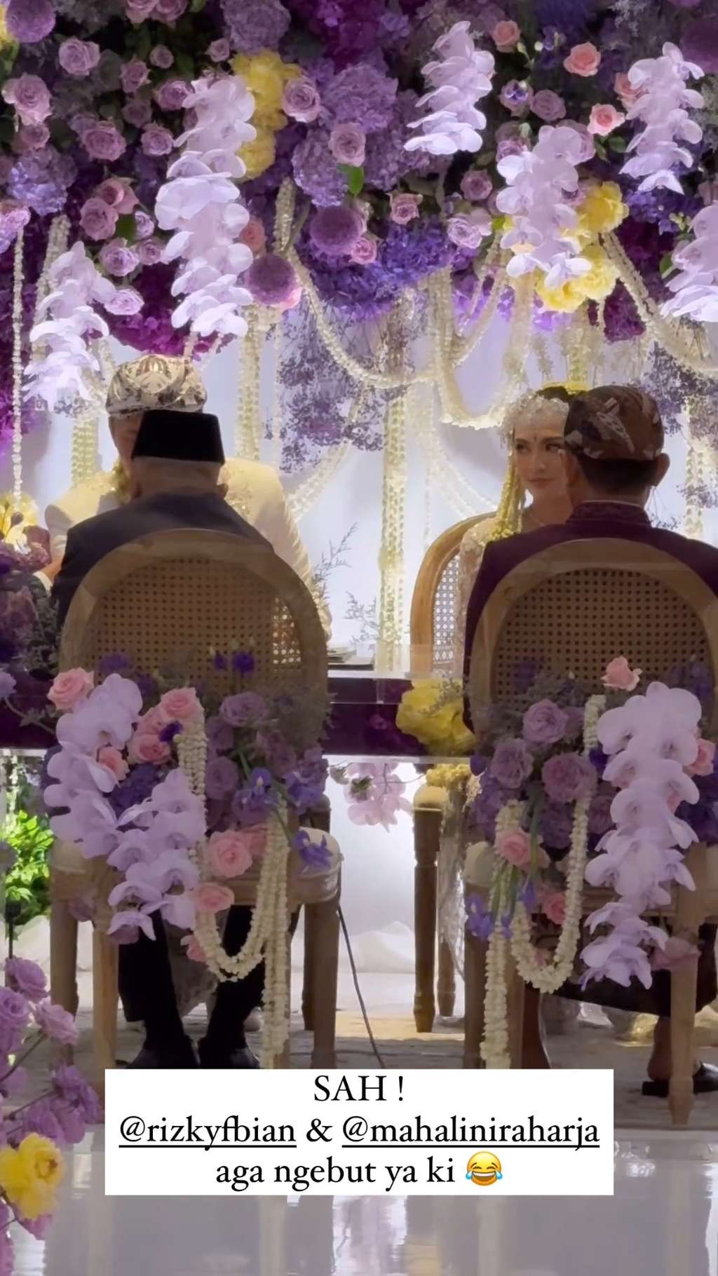 Momen Akad Nikah Rizky Febian dan Mahalini