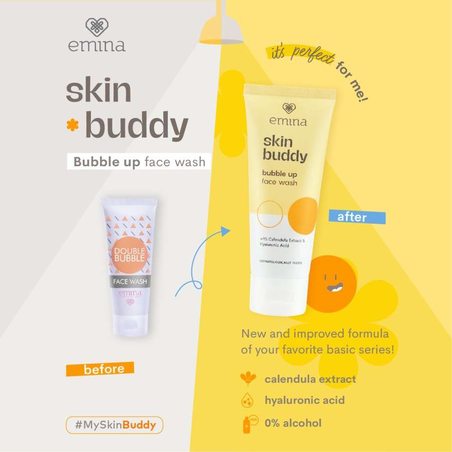 Skincare Untuk Anak 12 Tahun - Emina Skin Buddy Bubble Up Face Wash