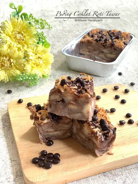 Resep Puding Roti Tawar Coklat