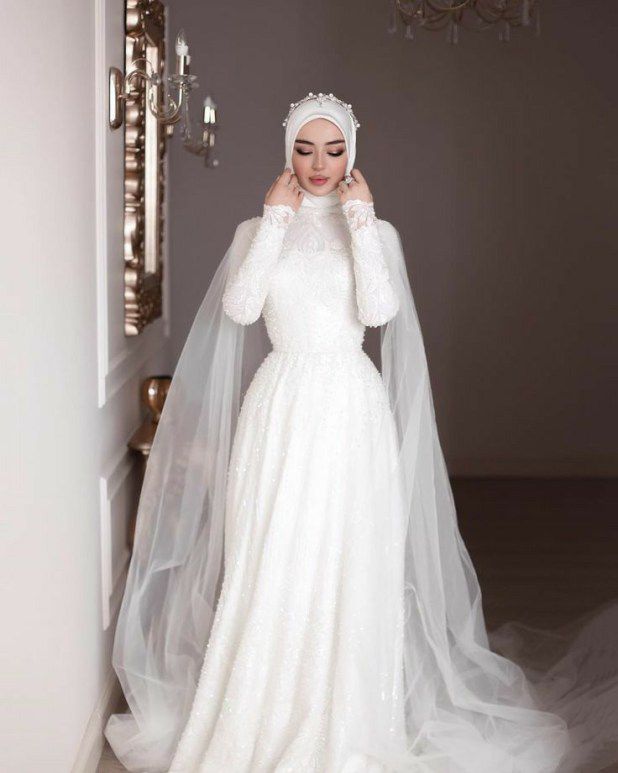 Gaun Pengantin Hijab - A-Line