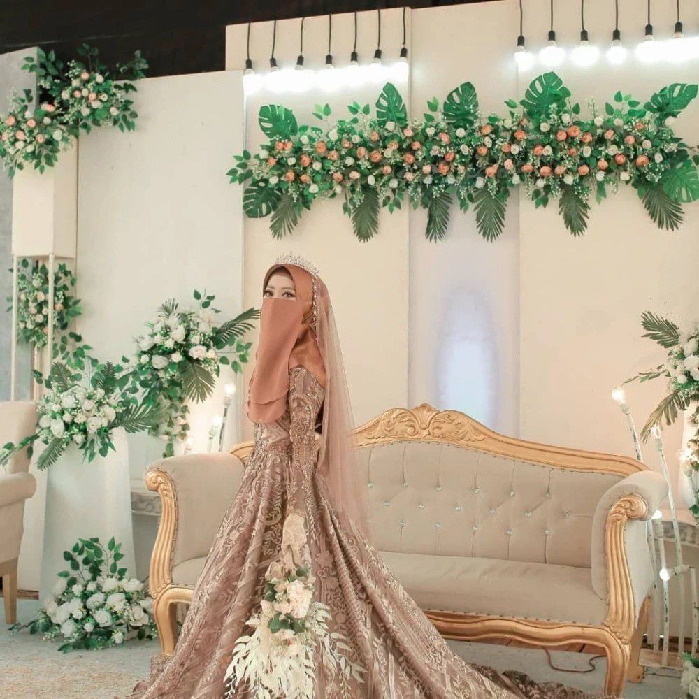 Pengantin Bercadar Modern - Gaun Vintage dengan Cadar Bandana