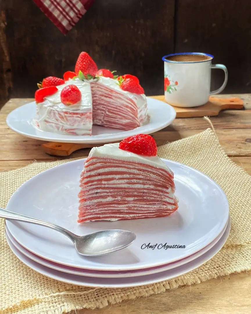 Resep Mille Crepes Red Velvet