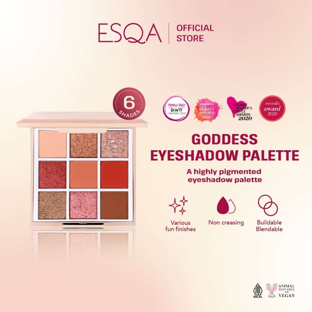 Rekomendasi Eye Shadow Pallete Di Bawah Rp100 Ribu - Esqa Goddess Eyeshadow Palettes