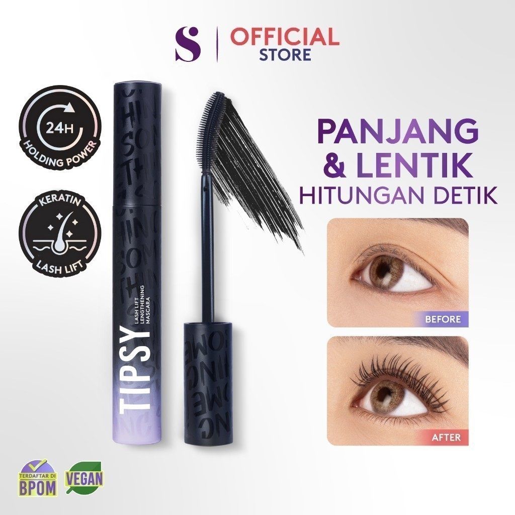 Rekomendasi Maskara Di Bawah Rp100 Ribu - Somethinc Tipsy Lash Lift Lengthening Mascara