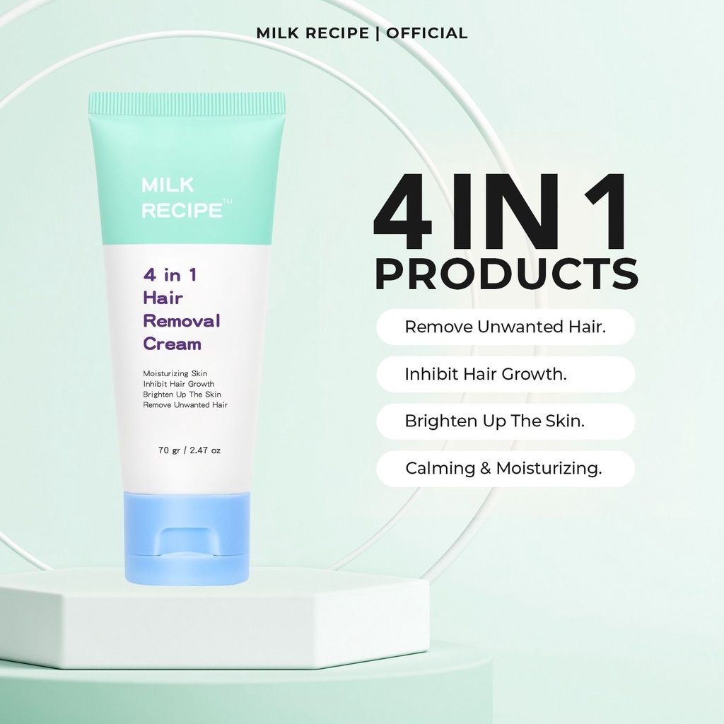 Rekomendasi Krim Penghilang Bulu Ketiak - Milk Recipe 4in1 Hair Removal Cream