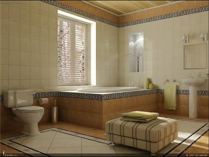 Desain Kamar Mandi Mediterania