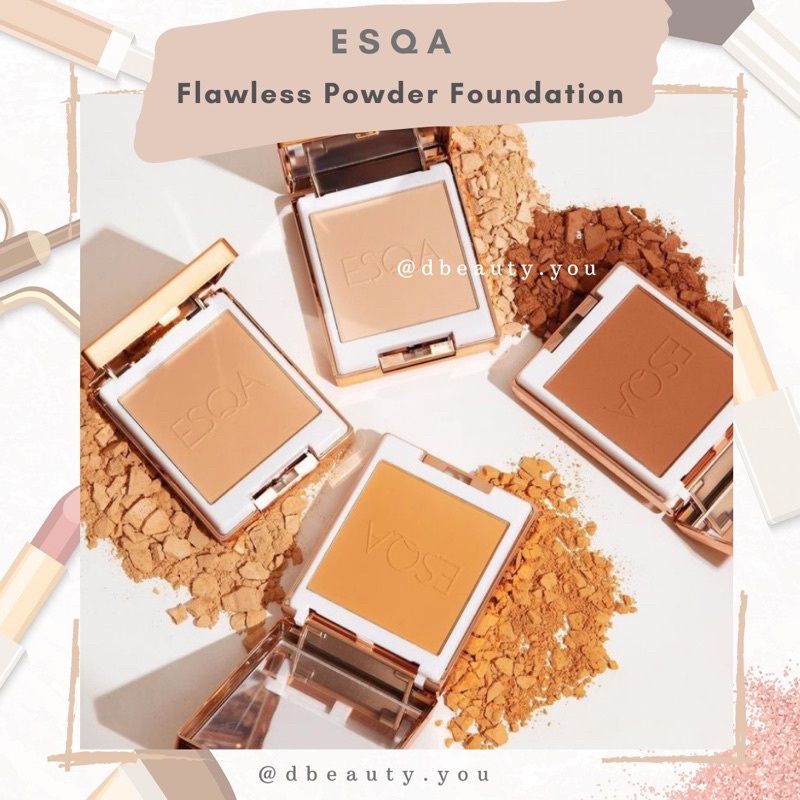 Rekomendasi Flawless Look Makeup Product - ESQA Flawless Powder Foundation