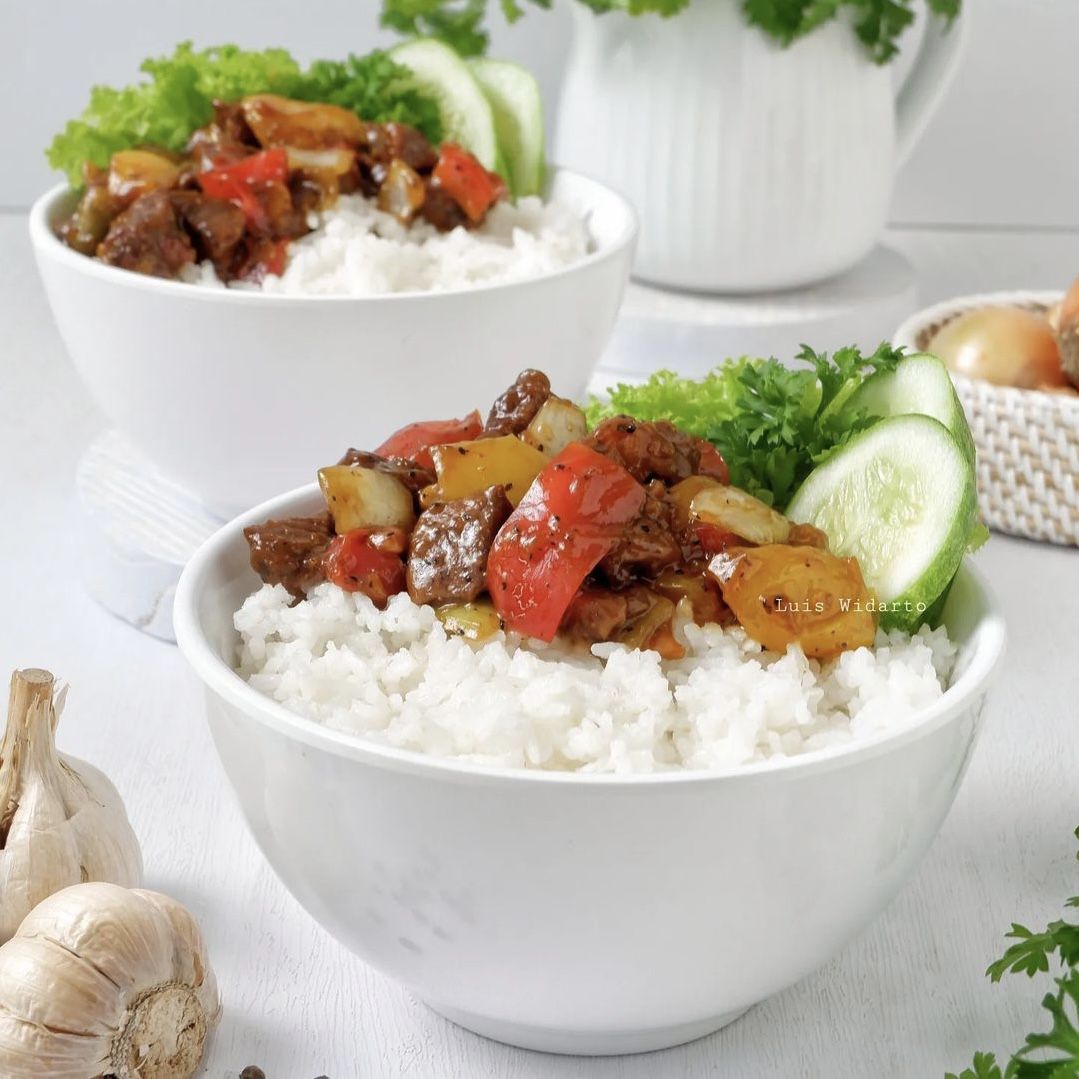 Menu Rice Bowl Kekinian - Rice Bowl Beef Black Pepper