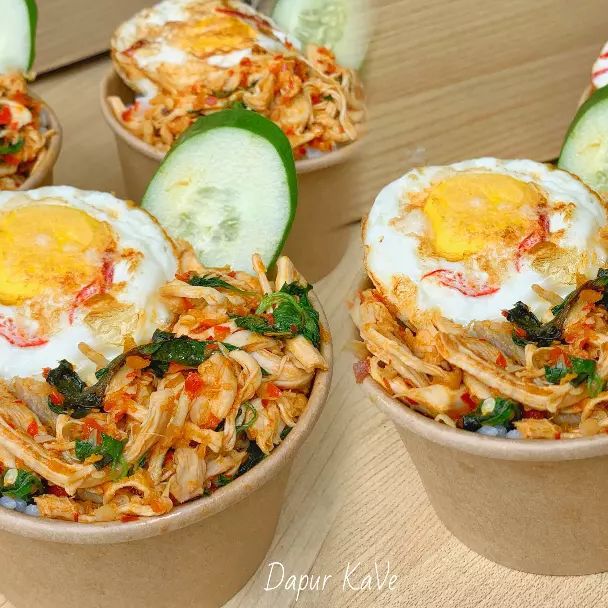 Menu Rice Bowl Kekinian - Rice Bowl Ayam Suwir Kemangi