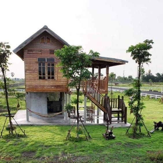 Desain Rumah di Sawah