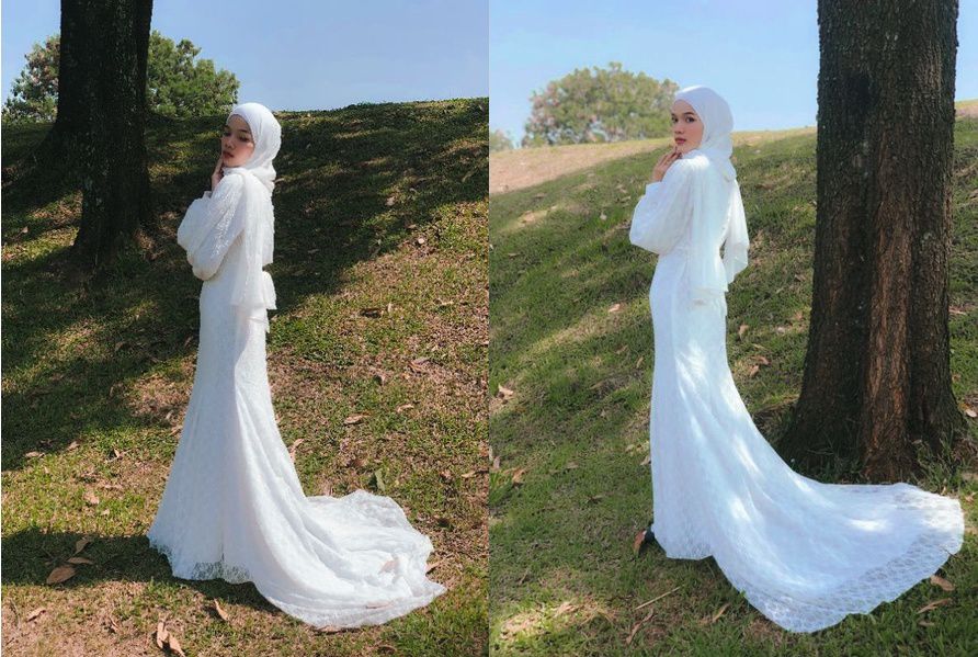 Baku Akad Nikah Sederhana di KUA - Long Tail Dress