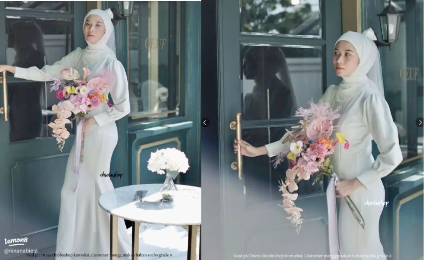 Baju Akad Nikah Sederhana di KUA - Scuba Dress