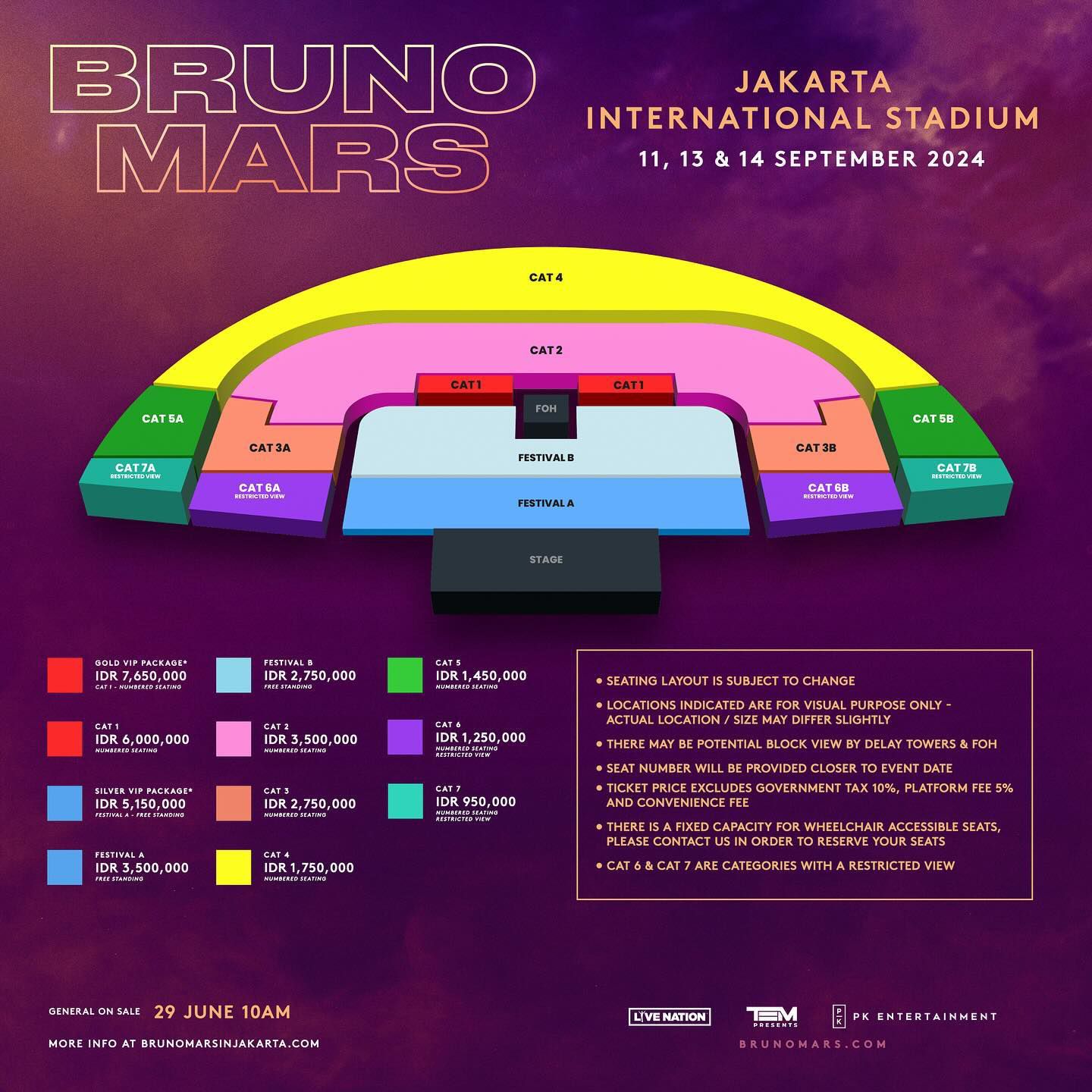 Konser Bruno Mars di Jakarta