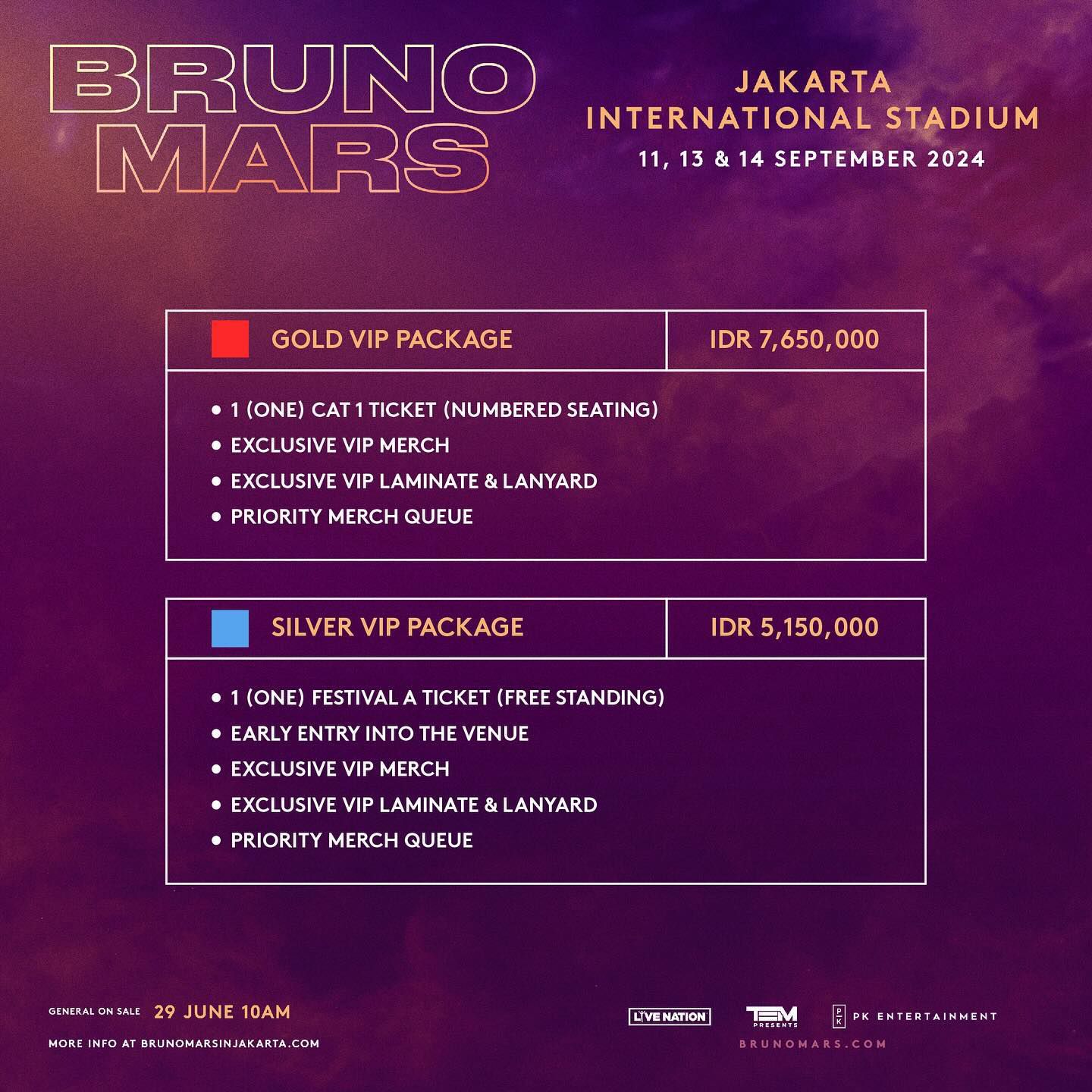 Konser Bruno Mars di Jakarta