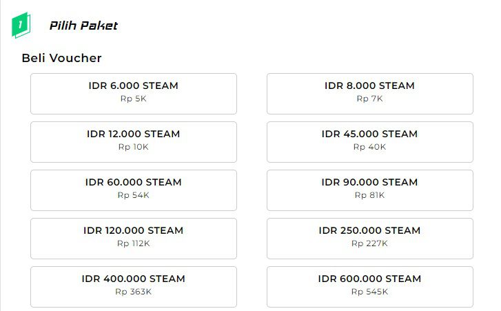 Diskon Toko Game Steam Wallet