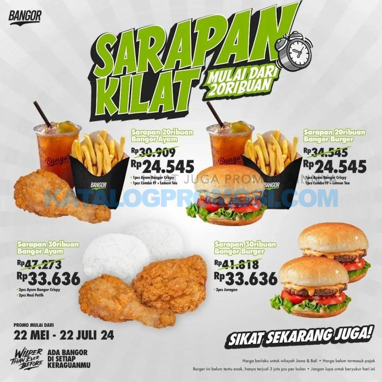 Promo Burger Bangor Juli 2024