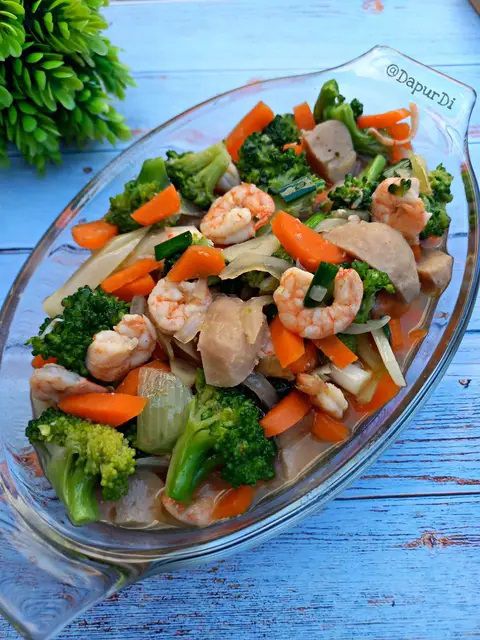 Resep Tumis Udang Brokoli Wortel