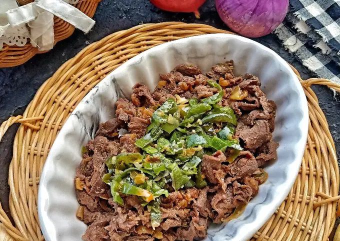 Resep Tumis Daging Sapi Cabe Ijo