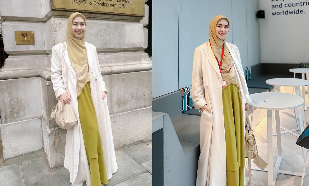 Outfit Kerja Hijab Syari - Long Outer