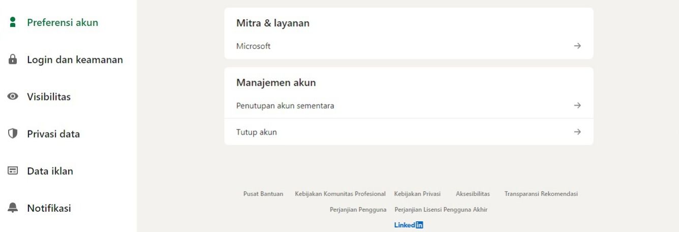 Cara Hapus Akun Linkedin