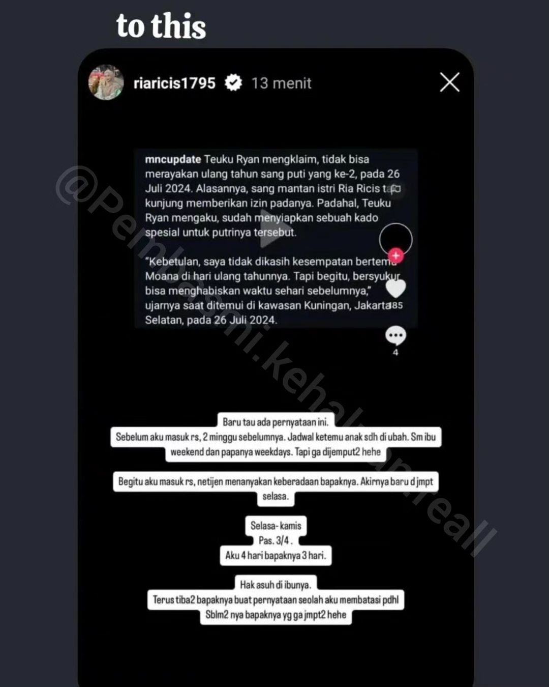 Ria Ricis Bongkar Sikap Teuku Ryan pada Moana