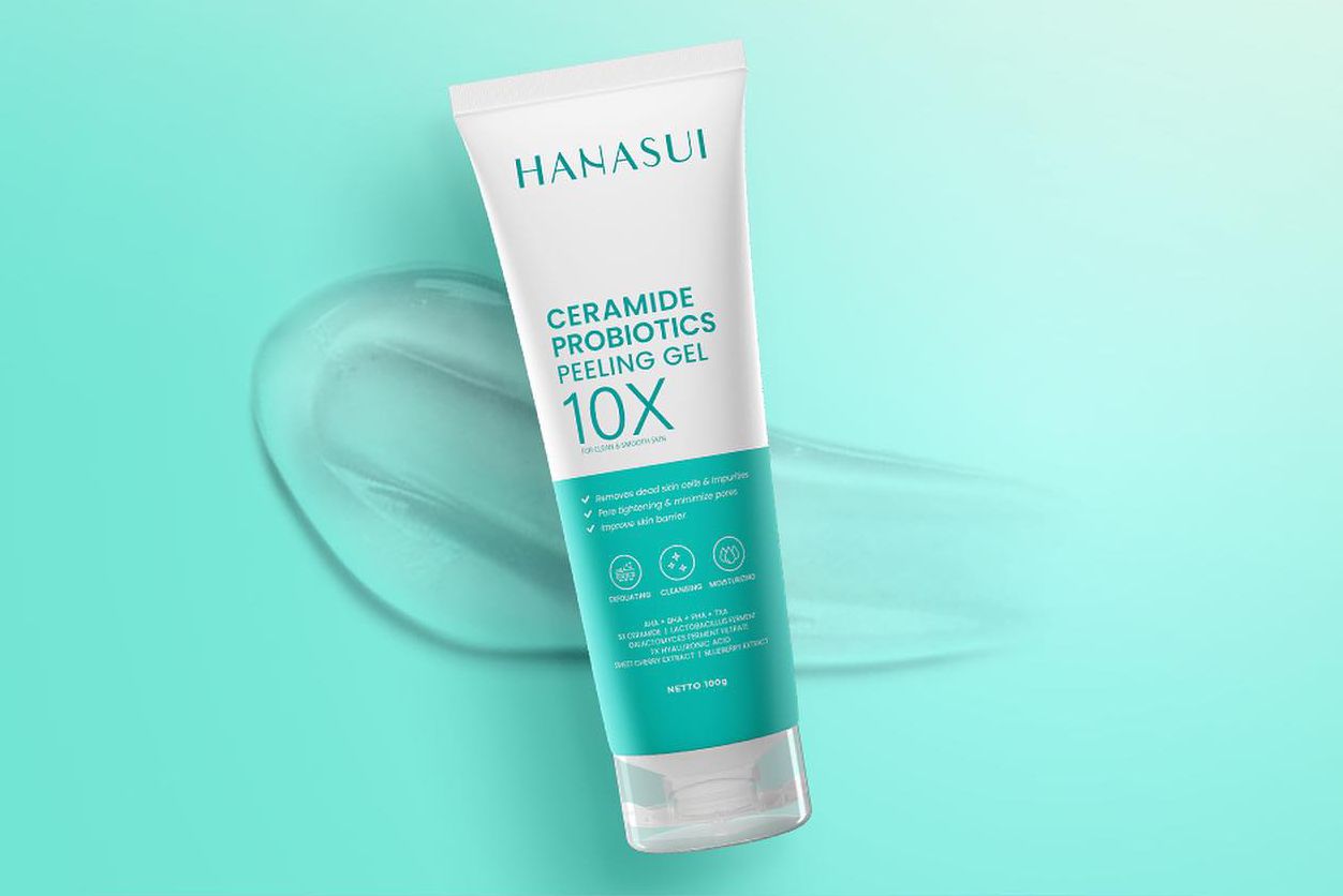 Skincare Hanasui untuk Mencerahkan Wajah - Hanasui Ceramide Probiotics Peeling Gel -