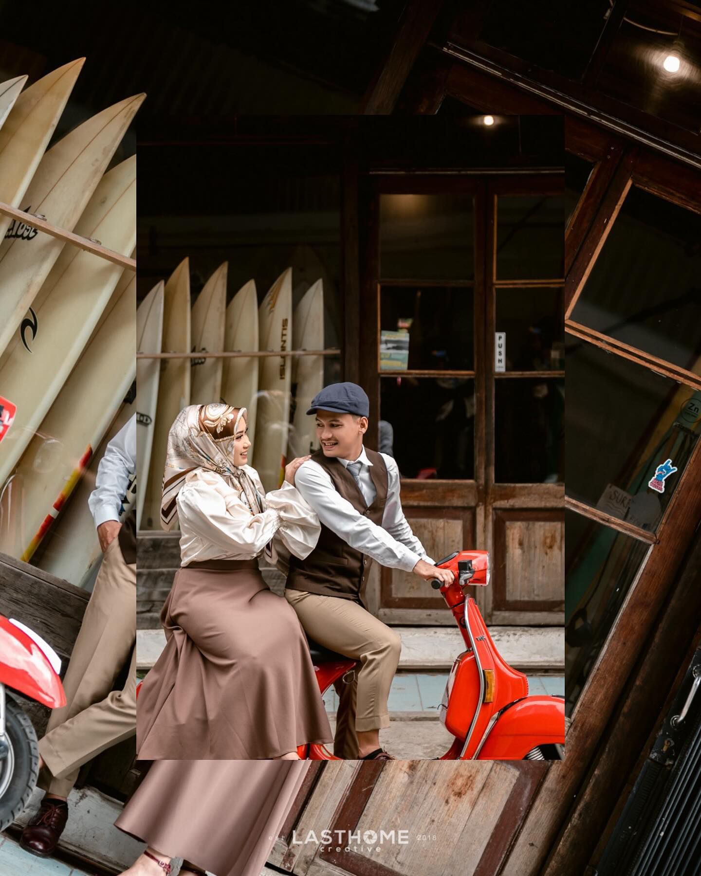 Prewedding ala Korea Hijab Bertema 90-an