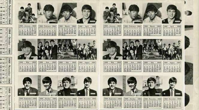 Harta Karun! Kalender The Beatles Tahun 1964 Bisa Dipakai Tahun Ini!