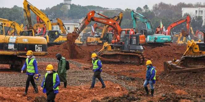 Hadapi Virus Corona, Pemerintah China Bangun Rumah Sakit dalam Waktu 10 Hari