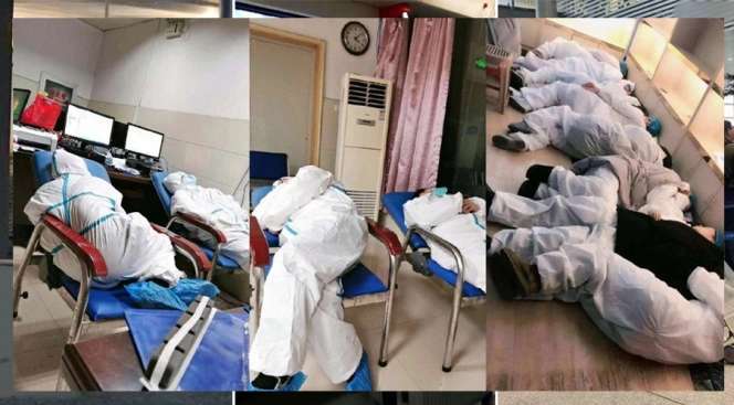 Terlalu Lelah, Tenaga Medis di Wuhan Sampai Tidur di Lantai