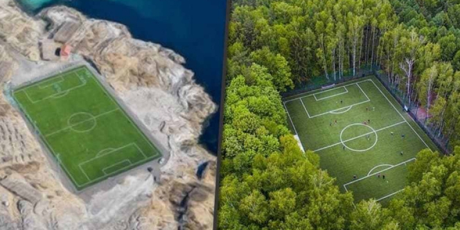 Ada yang di Tengah Hutan, 5 Lapangan Bola Ini Lokasinya Anti Mainstream!