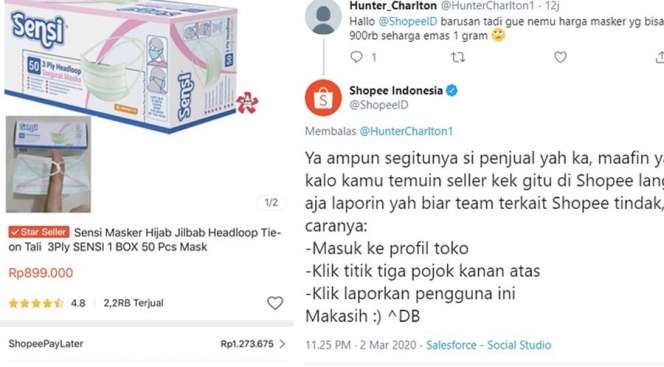 Yuk Ramai-Ramai Laporkan Pedagang Masker Nakal di Shopee dan Tokped!