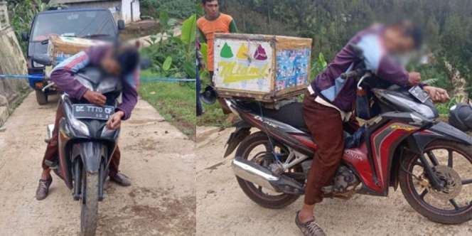 Diduga Kelelahan Bekerja, Bapak-Bapak Penjual Es Krim Keliling Ditemukan Tewas di Atas Motor