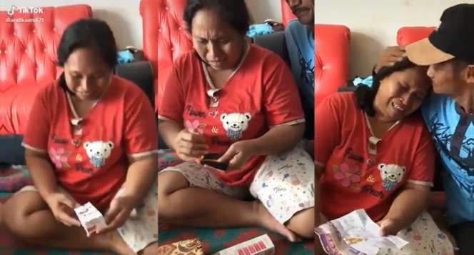 Tangis Haru Seorang Ibu Setelah Terima Kado dari Anaknya, Padahal Cuma Satu Kotak Krim Pemutih