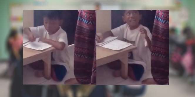 Viral Video Kocak Anak Lupa Jawaban Karena Diajak Ngobrol, Kok Gampang Terdistraksi ya?