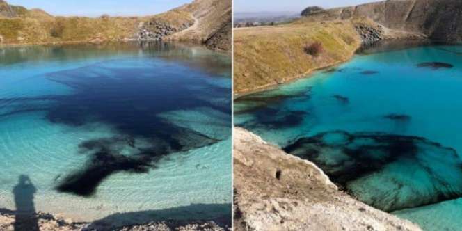 Sayang Banget! Polisi Siram Cat Hitam Ke Laguna Cantik Ini Supaya Gak Ada Turis yang Datang